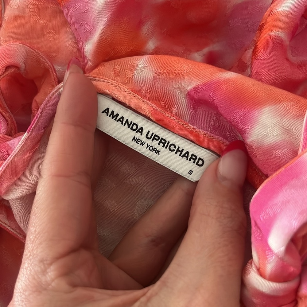 Amanda Uprichard  pink and orange sundress with Bows Small - Picture 6 of 6